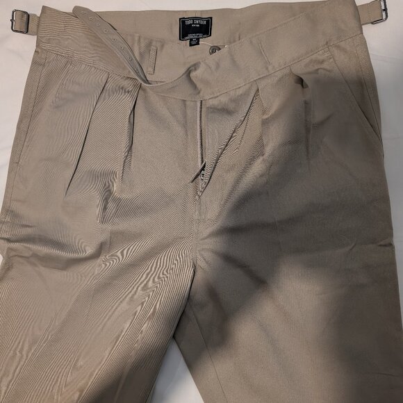 Todd Snyder Lightweight Italian Cotton Gurkha Trouser in Sand Stone - Size 35 - Picture 8 of 11